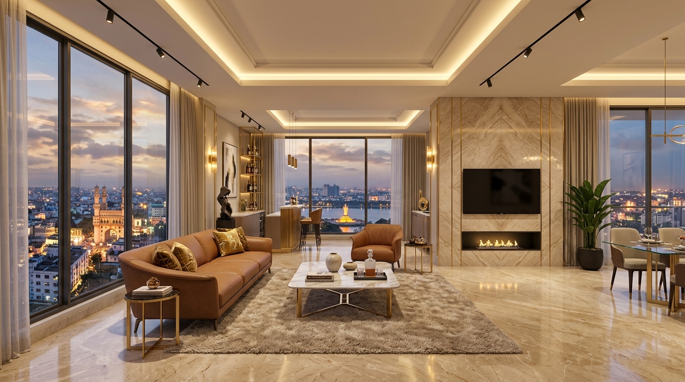 Luxury Living Room Interior Hyderabad